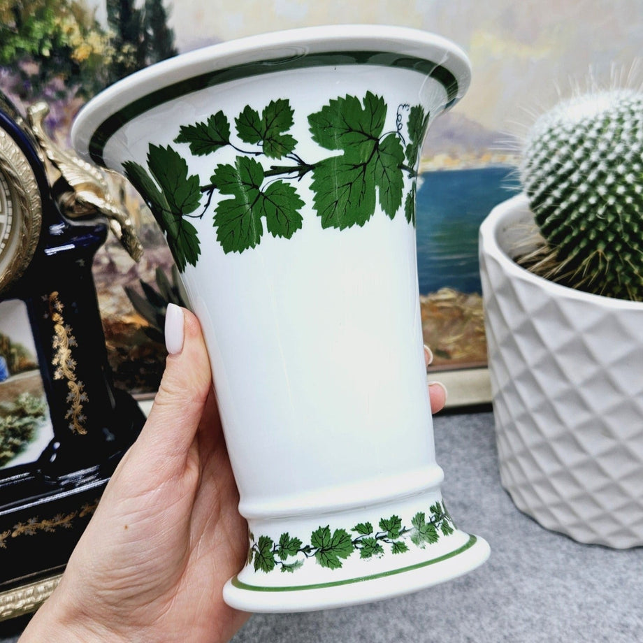Meissen Grüner Efeu Rebe Porzellan Blumenvase (16cm.) Hergestellt in 1 –  meinantik.de