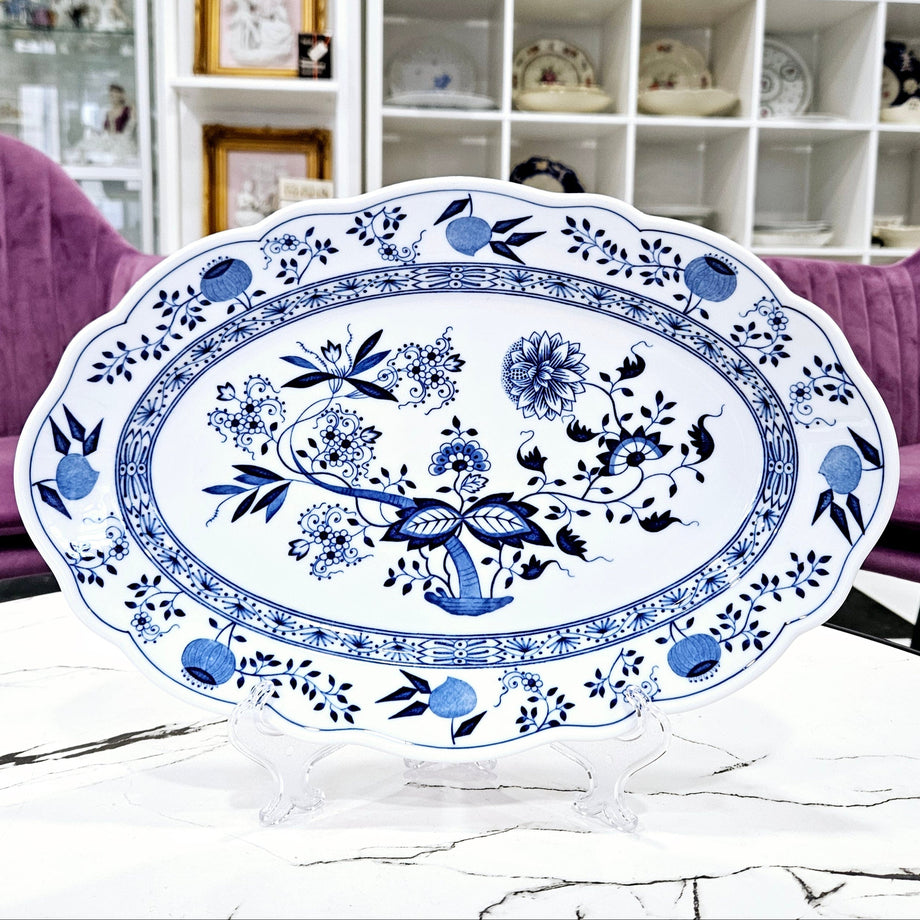 Hutschenreuther Porzellan Zwiebelmuster Servierteller ( 35 x 23,5 cm. –