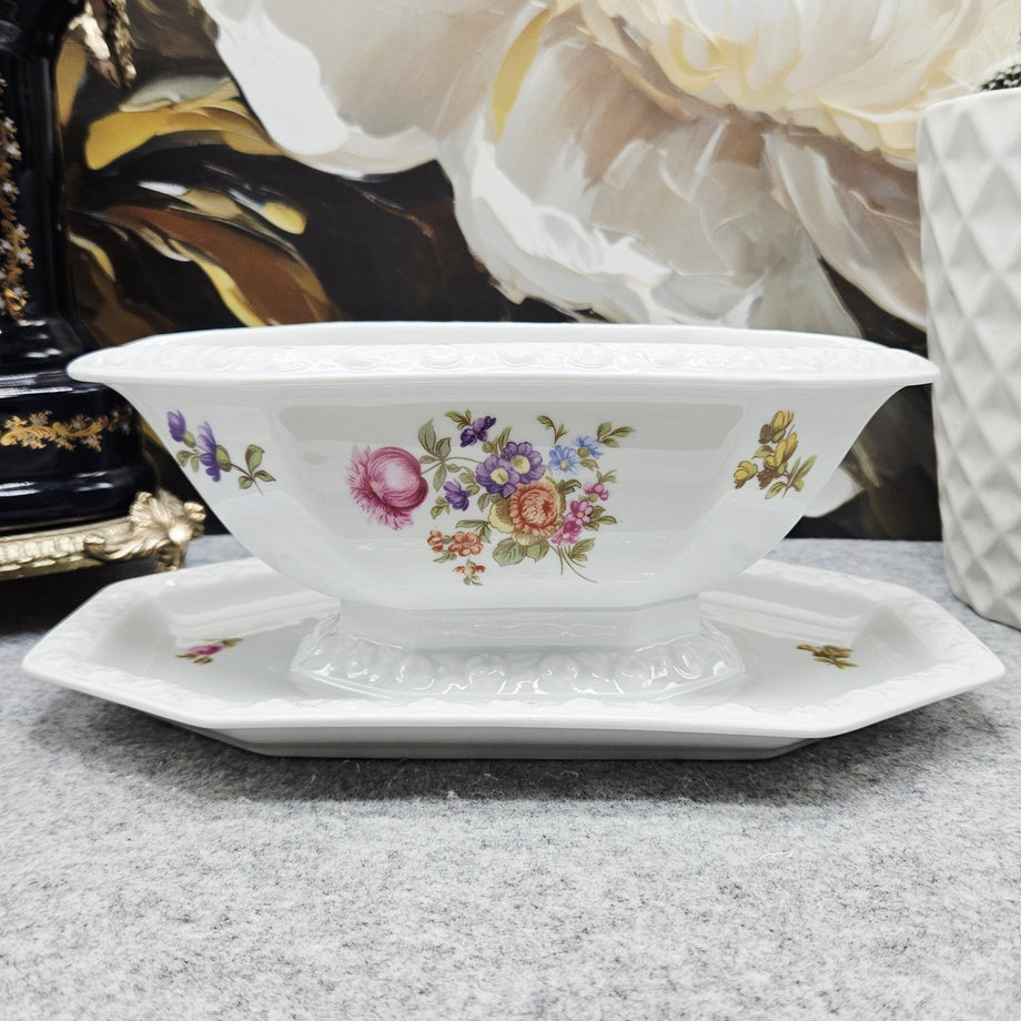 Rosenthal „Classic Rose Collection“ Sauciere mit Unterteller –