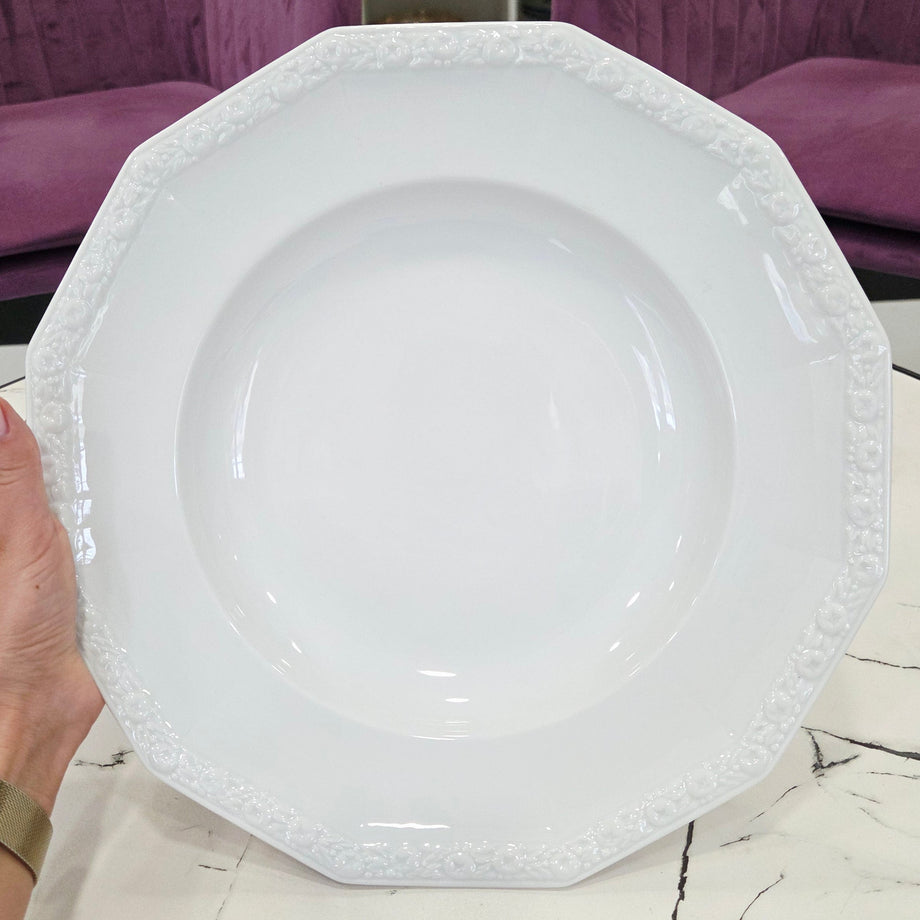 Großer Servierteller aus Porzellan der Serie „Rosenthal MARIA“ (31,5 c –