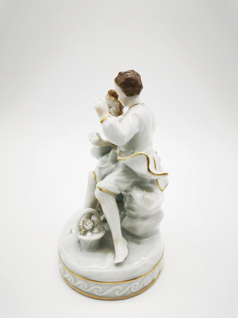 Unterweissbach Porzellan Figur junges Paar verliebt 22,5 cm Fach B3